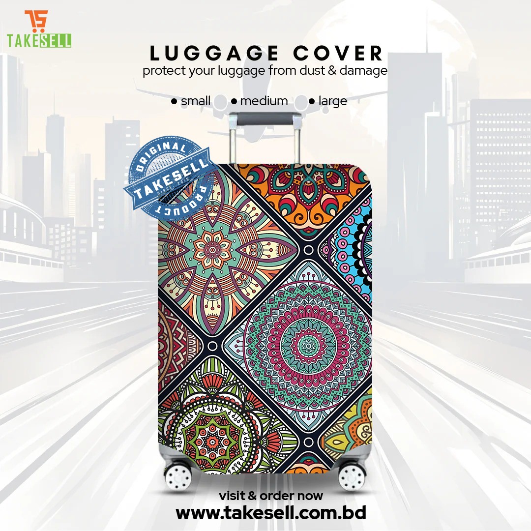 Vibrant Mandala Mosaic Luggage Cover