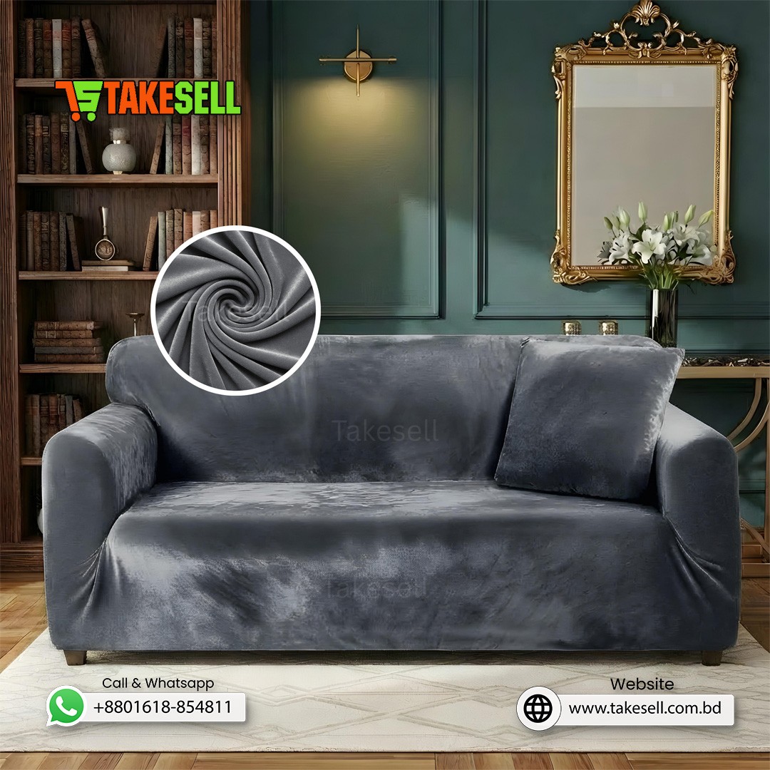 Ash Velvet Sofa Cover