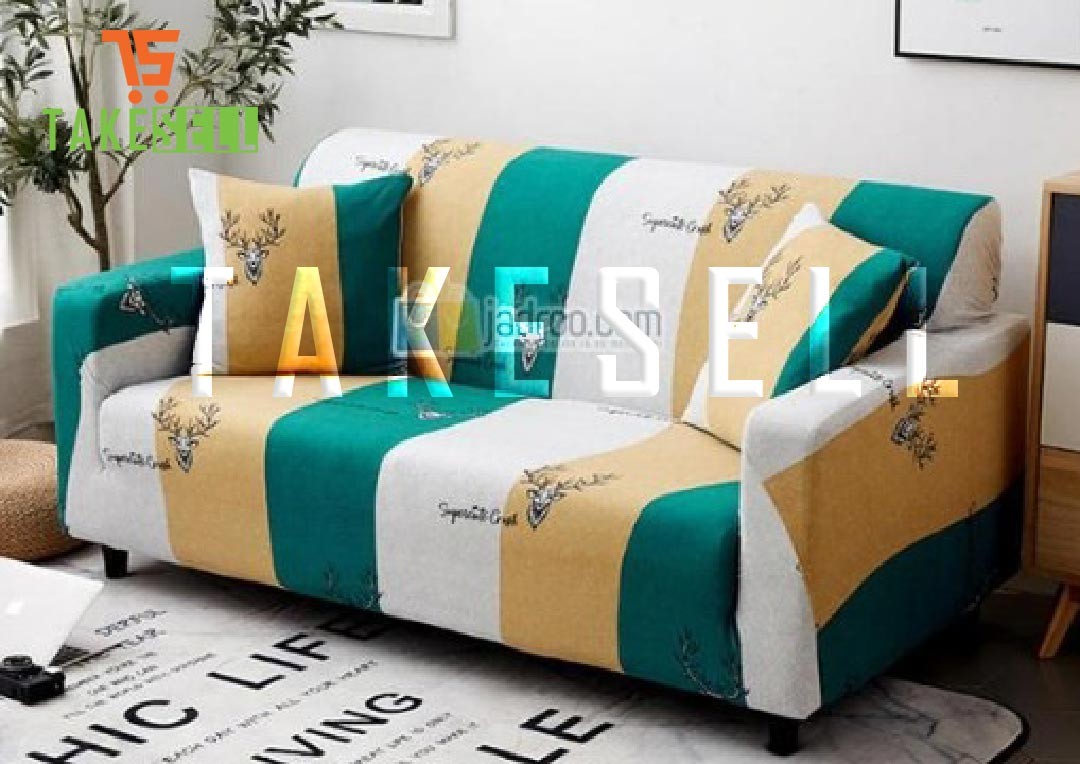 Stitch China Print Sofa Cover (3+2+1)