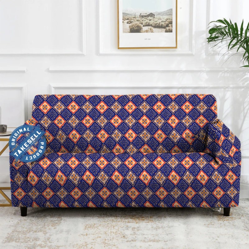 Geometric Print Sofa Cover