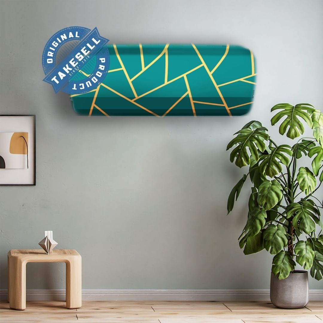 Emerald Geometric Mosaic AC Cover