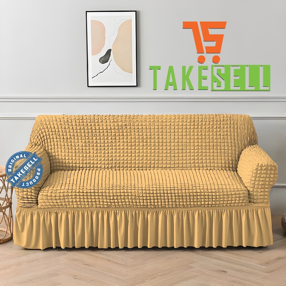 Gold Pleated Skirt Turky Sofa Cover
