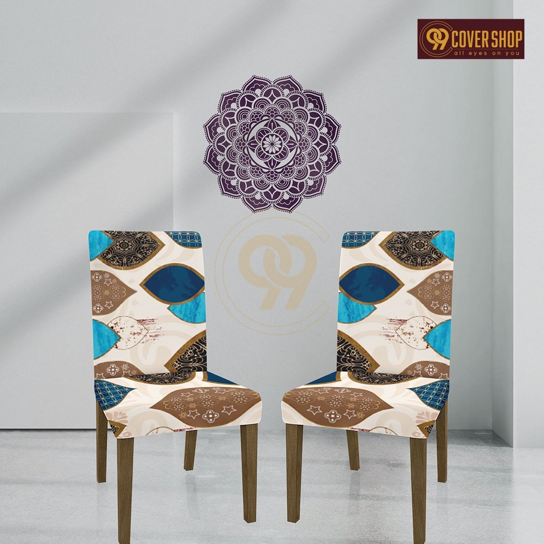 Printed stitch chair cover 4 pics