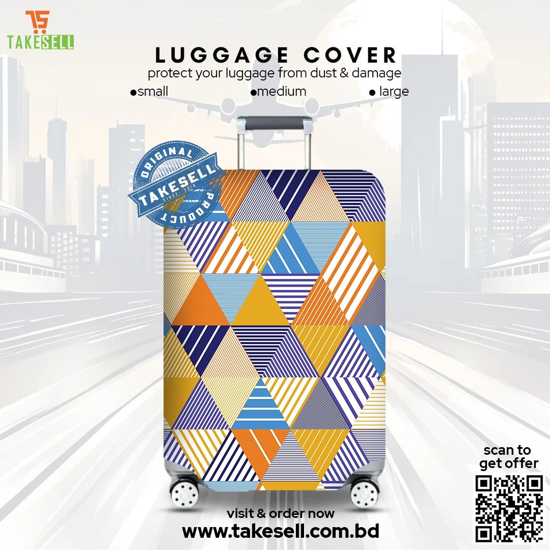 Polygonal Vector China print Luggage Cover