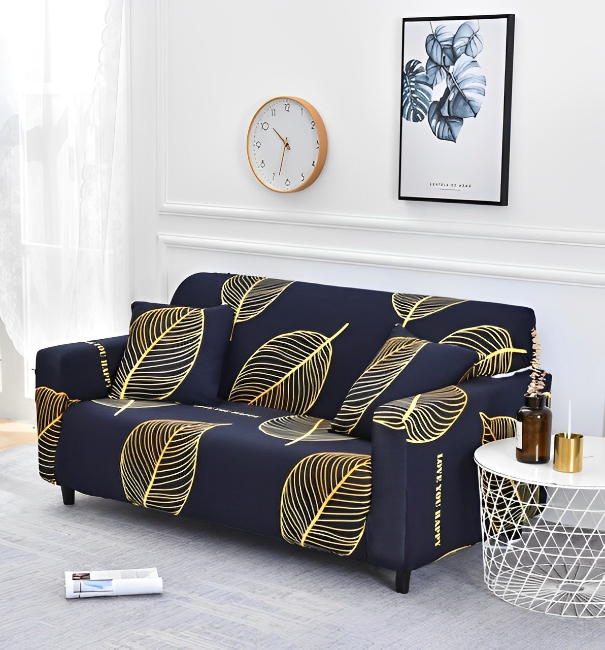Printed Stitch Sofa Cover (2+2+1)
