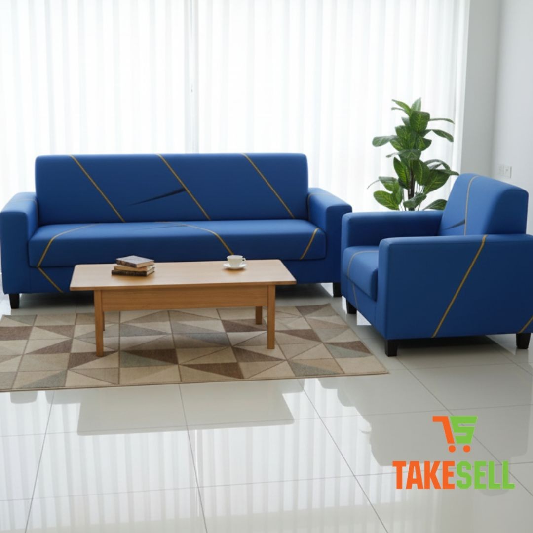 Bold Streak Geometric Sofa Cover