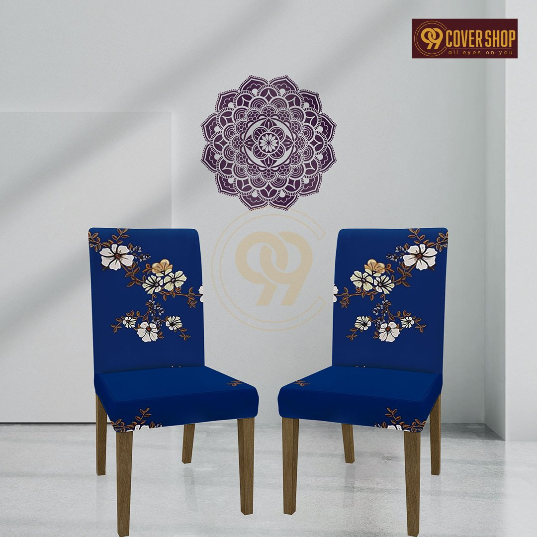 Stitch Printed Chair Cover 6 pics