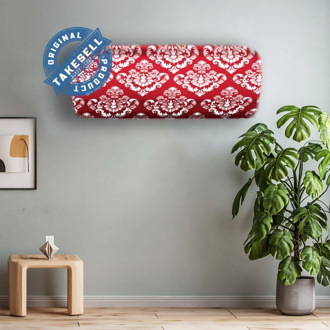 Regal Red Damask AC Cover