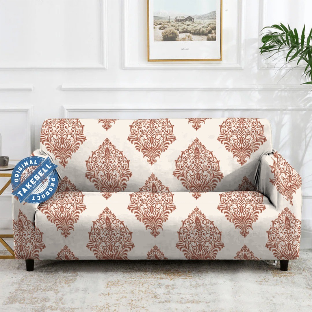 Damask seamless Pattern China Print Sofa Cover