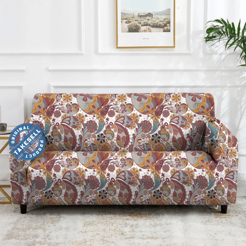 Colorful Floral  China Print Sofa Cover